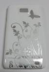 Samsung Galaxy s II i9100 / Plus i9105 Plastic Case Back Cover White With Flowers SGS2I9100PCBCWWF OEM