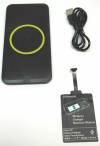 Qi Wireless Charger for Smartphones with Wireless Charging Receiver for Qi Chargers for Android Devices 5V 1A Black (OEM)