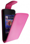 Sony Ericsson Xperia Ray ST18i Leather Flip Case Magenta SEXRST18ILFCM OEM