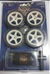 NIKKO EVOLUTION SERIES OPTION PARTS SLICK tyre WHEEL & SPRINT MOTOR SET 1/10