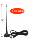 Mini Aerial TV Antenna For USB TV Tuner Portable TV - 5 dB