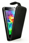 Samsung Galaxy S5 Mini G800F - Δερμάτινη Θήκη Flip Μαύρο (ΟEM)