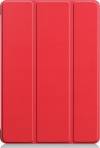 Δερμάτινη Θήκη Tri-fold με πίσω κάλυμμα σιλικόνης / Slim Book Case for Huawei MediaPad M5 Lite 10.1" Red (oem)