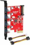 Inateck KTU3FR-4P PCI Express Card to 4x Port USB 3.0 5.0Gbps (OEM)
