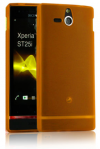 Sony Xperia U ST25i Gel TPU Θήκη Ημιδιάφανη - Πορτοκαλί SXUST25IGTPUCTO OEM