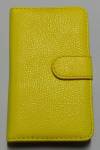 LG Optimus L5ii E460 - Leather Wallet Stand Case Yellow ()