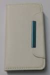 Sony Xperia J St26i - Leather Wallet Case With Magnetic Flip White (OEM)