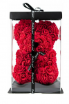 Αρκουδάκι από Τεχνητά Τριαντάφυλλα 34cm Σε Κουτί (Κωδικός: 81016BRR50RD)(ΟΕΜ)