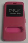 Leather Case With Windows And Silicone Back Cover for Huawei Y6 Magenta (OEM) Leather Case With Windows And Silicone Back Cover for Huawei Y6 Magenta (OEM)
