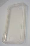 iPhone 5 / 5S - Plastic Case with Front Cover Silicone Transparent / White (OEM)