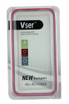 Vser Protective Bumper Frame Case - Θήκη Πλαισίου για iPhone 4Gs - Μώβ / Διαφανής