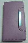 Leather Magnetic Wallet/Case for Alcatel One Touch Pop C7 OT-7041D Purple (OEM)