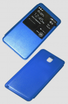 Samsung Galaxy Note 3 N9005 S-View Flip Case Battery Back Cover -  Δερμάτινη Θήκη με πίσω καπάκι μπαταρίας - Σκούρο Μπλε OEM SGN3SVFLCBBCDB