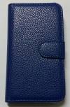 Sony Xperia Z - Leather Wallet Stand Case Blue (OEM)