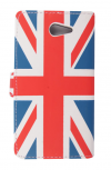 Sony Xperia M2 D2303 - Leather Stand Wallet Case Uk Flag (OEM)