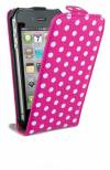 iPhone 5 Δερμάτινη Θήκη Ρόζ με βούλες iPhone 5 Δερμάτινη Θήκη Ρόζ με βούλες