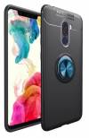 TPU Luxury Magnetic Back Cover Case Finger Ring 360 Rotation for Xiaomi Pocophone F1 Black-Blue TPU Luxury Magnetic Back Cover Case Finger Ring 360 Rotation for Xiaomi Pocophone F1 Black-Blue