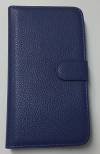 Huawei Ascend G7 - Leather Wallet Stand Case Blue (OEM)
