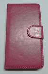 Leather Wallet/Case for Huawei Ascend P7 Mini Magenta (OEM)