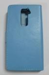 LG G2 D802 - Leather Wallet Case Light Blue (OEM)