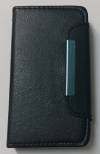 Sony Xperia J St26i - Leather Wallet Case With Magnetic Flip Black (OEM)