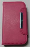 Leather Magnetic Wallet/Case for Alcatel One Touch Pop C5 (OT-5036D) Magenta (OEM)