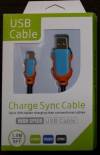 MicroUSB Cable for mobile phones and tablets 1.5m High Speed  30% faster charging- Orange