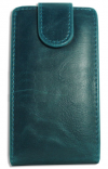 Leather Flip Case for Alcatel One Touch TPOP OT4010D Turquoise (OEM)