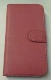 Lenovo S850 - Leather Wallet Case Magenta (OEM)