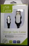 MicroUSB Cable for mobile phones and tablets 1.5m High Speed  30% faster charging- White Black