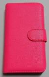 Sony Xperia Z - Leather Wallet Stand Case Light Magenta (OEM)