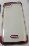 Θήκη OEM μαλακη σιλικονη πλατη για Xiaomi Redmi 6A Διαφανες με κοκκινα πλαινα