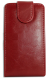 Leather Flip Case for Alcatel One Touch TPOP OT4010D Red (OEM)