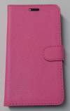 Sony Xperia E4g - Leather Wallet Stand Case With Silicone Back Cover Pink (OEM)