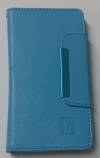 Sony Xperia M4 Aqua/M4 Aqua Dual - Leather Wallet Case With Magnetic Flip Light Blue (OEM)