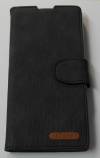 Δερμάτινη Θήκη Πορτοφόλι Με Πίσω Κάλυμμα Σιλικόνης Sony Xperia XA Ultra Μαύρο (OEM)