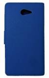 Sony Xperia M2 D2303 - Leather Wallet Case Blue (OEM)