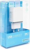 Hoco C42A Vast Power Single USB QC3 18W Travel Charger - White