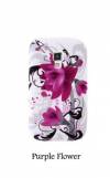 Silicone Case for Galaxy S Duos S7562 Purple Flower