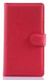 Microsoft Lumia 535 - Leather Wallet Case Red (OEM)