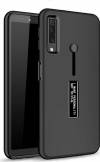 ΣΚΛΗΡΗ ΘΗΚΗ ΣΙΛΙΚΟΝΗΣ ΜΕ STAND KICKSTAND CASE NEW GENERATION I WANT PERSONALITY NOT TRIVIAL για Samsung Galaxy A7 (2018) Μαύρο (ΟΕΜ)