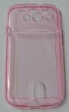 Samsung Galaxy S3 III i9300 - TPU GEl Case With Credit Card Slot Clear Pink (OEM)