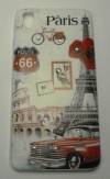 Huawei Ascend G620s - TPU Gel Case White With Eiffel Tower (OEM)