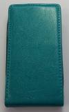 LG Joy (H220) - Leather Flip Case With Back Cover Silicone Turquoise (OEM)