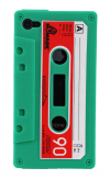 Unique Protective Retro Cassette Tape Silicon Case for iPhone 4 - Πράσινο (OEM)