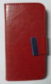 Leather Wallet/Case for Vodafone Smart III 975 Red (OEM)