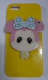 iphone 5 / 5S Hard Case Doll Design with Mirror Yellow IP5HCDDWMY OEM