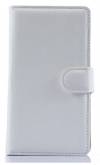 Microsoft Lumia 535 - Leather Wallet Stand Case White (OEM)