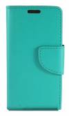 Microsoft Lumia 435 - Leather Wallet Stand Case Light Blue (OEM)