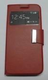 Samsung Galaxy Express 2 G3815 - Leather Stand Case With Window Red (OEM)